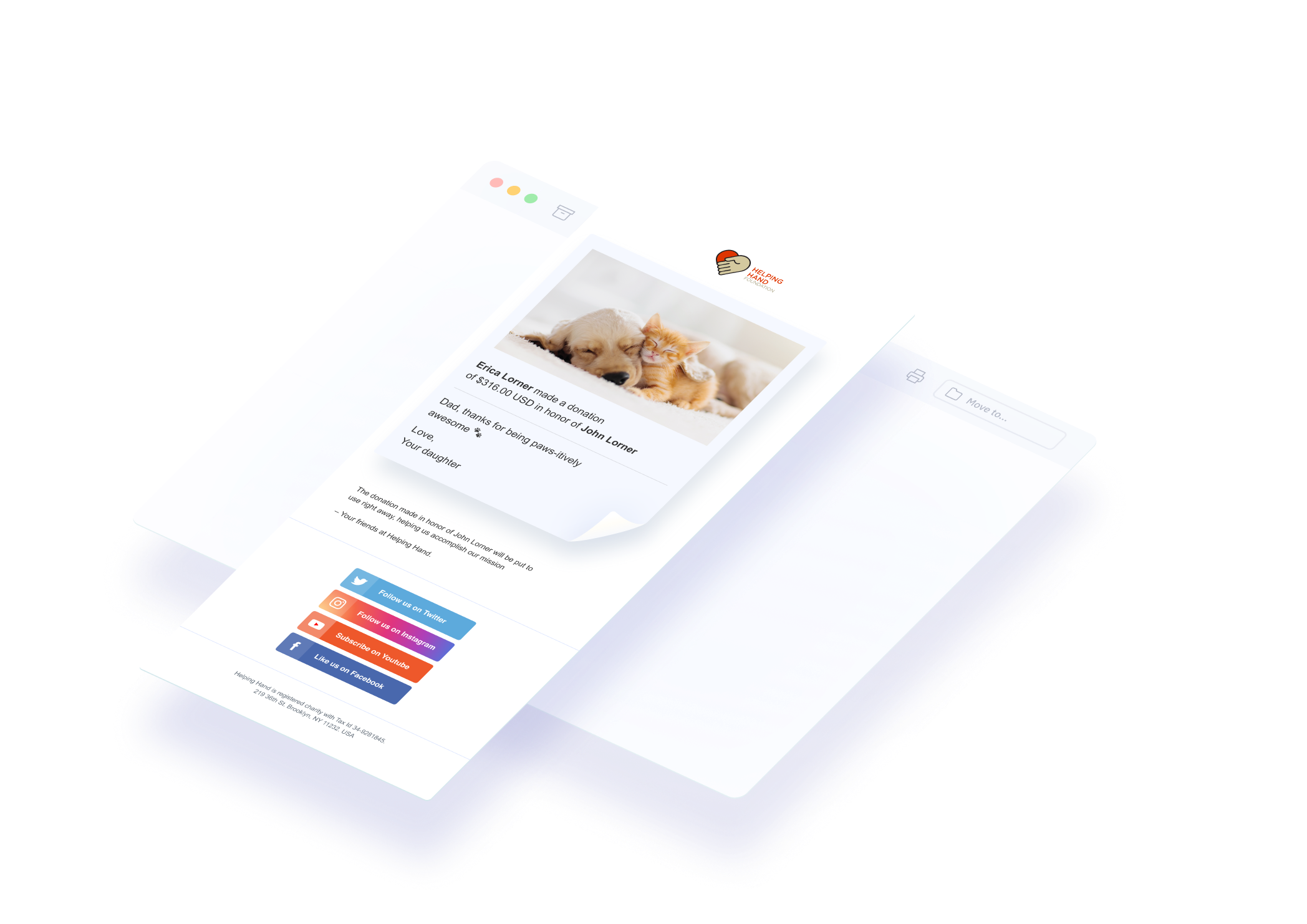 Beautiful donation dedications