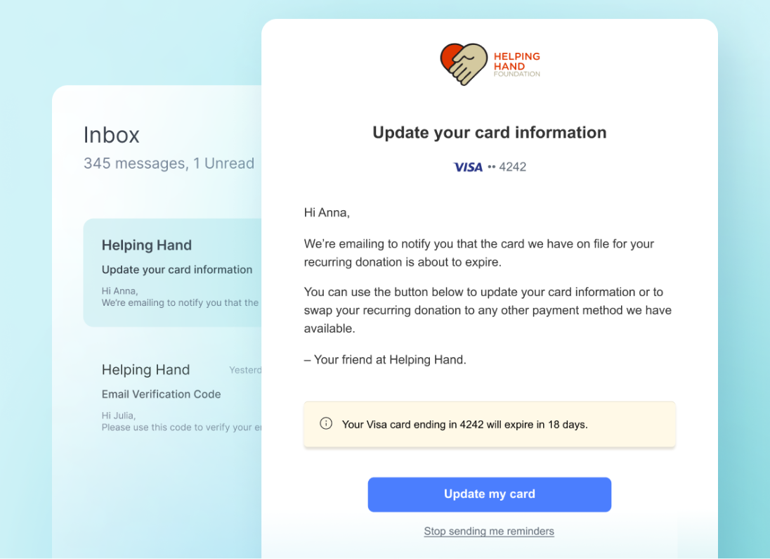 Improve retention with automatic card updates