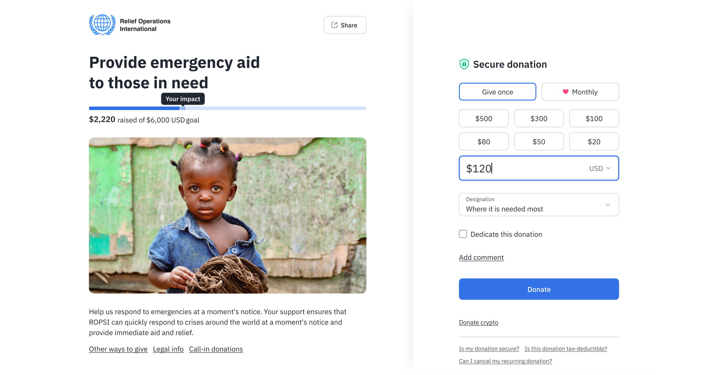 Campaign Pages Screenshot 1