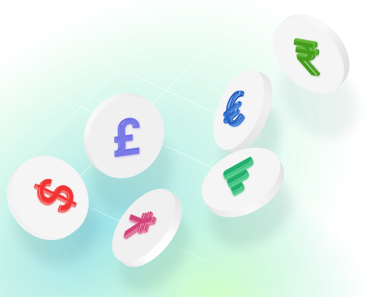 135+ supported currencies