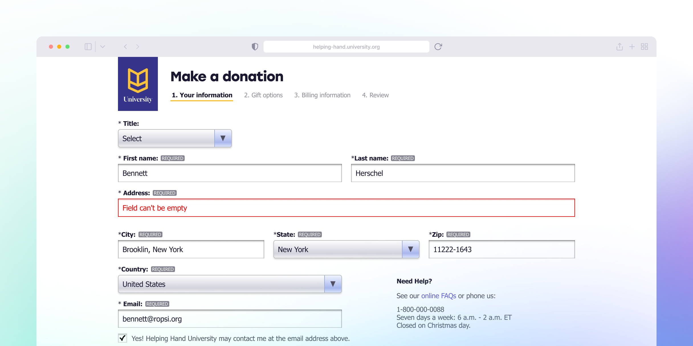 Competitor experience