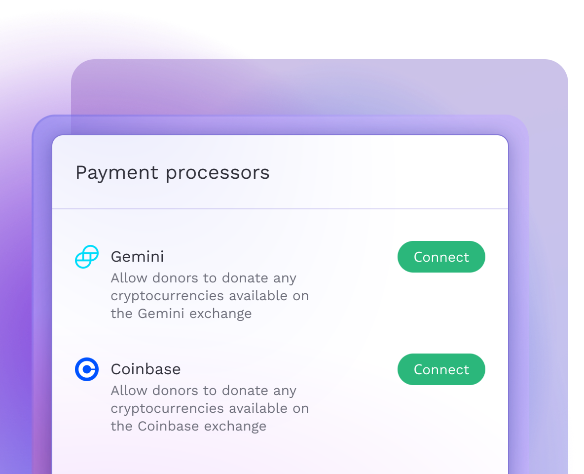 Connect your own crypto exchange account