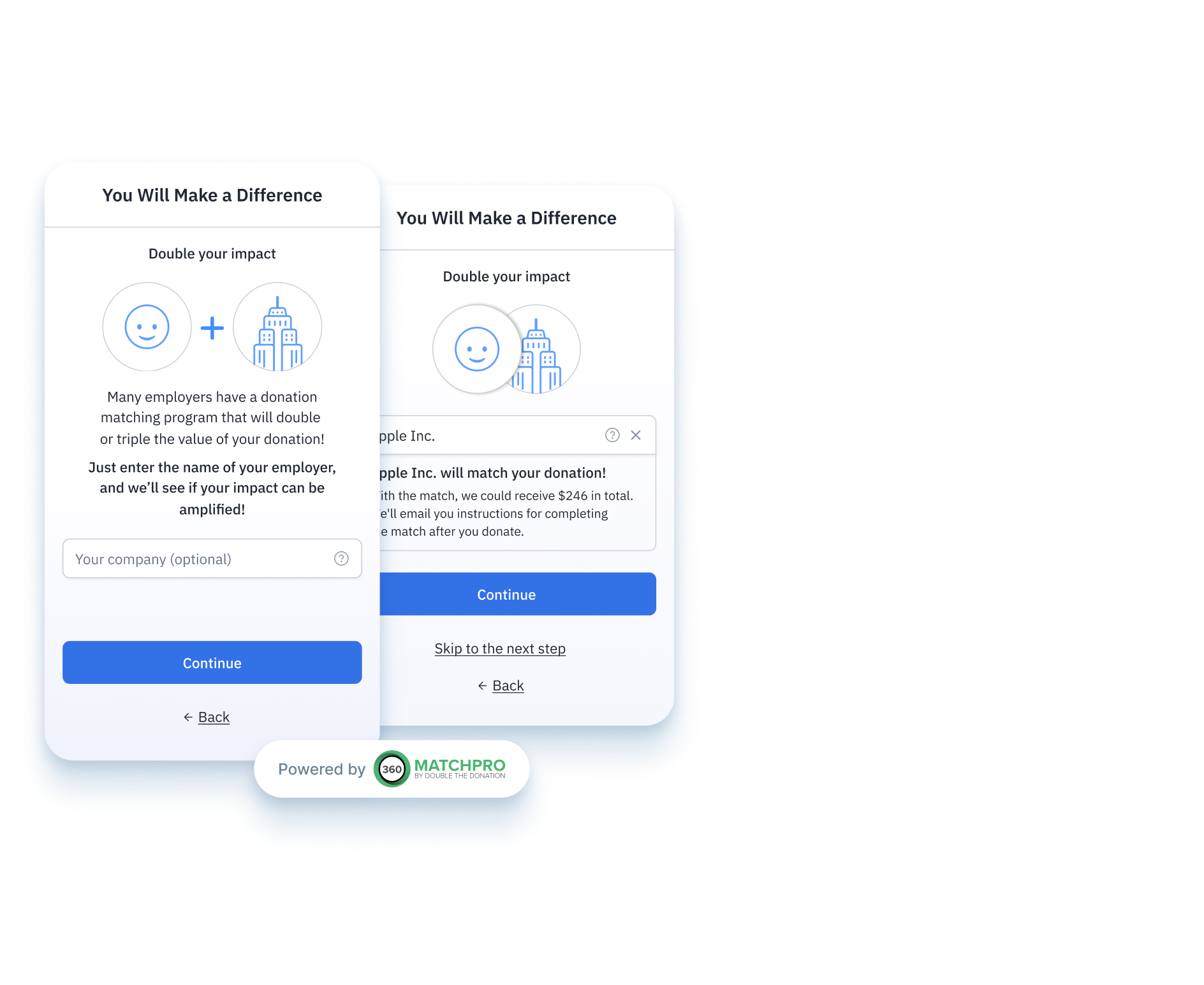 Get more matched gifts