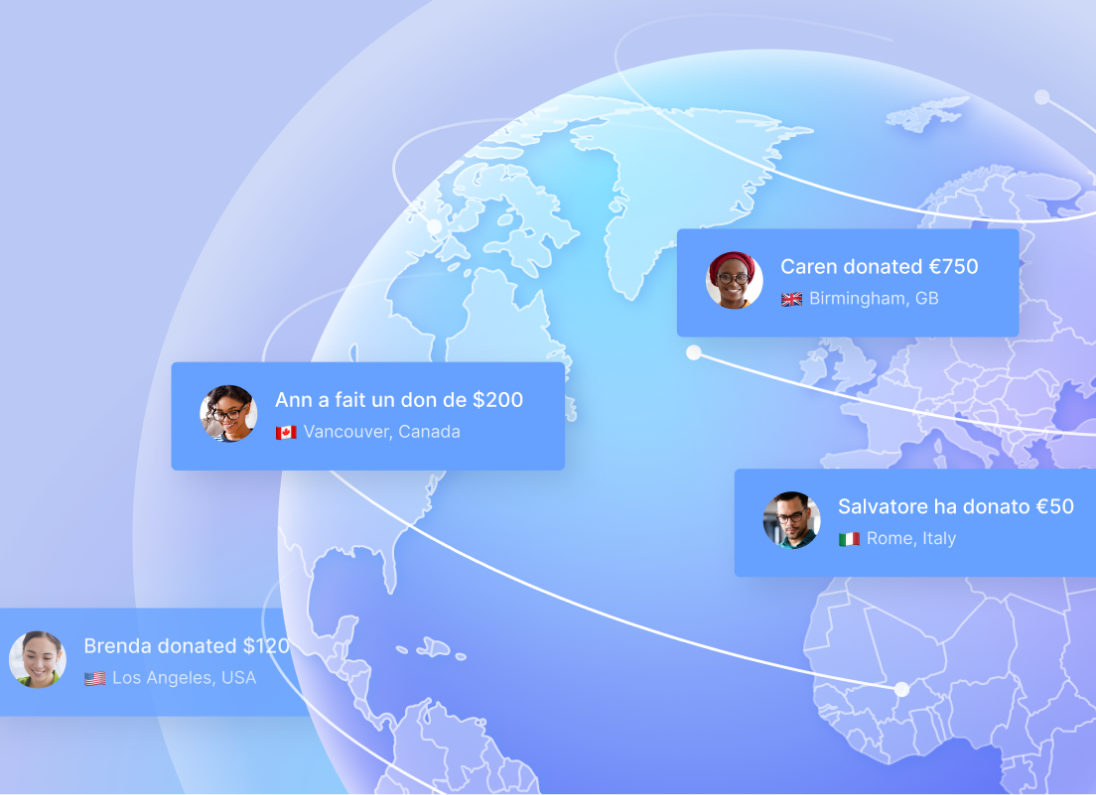 Enable fundraising from anywhere in the world