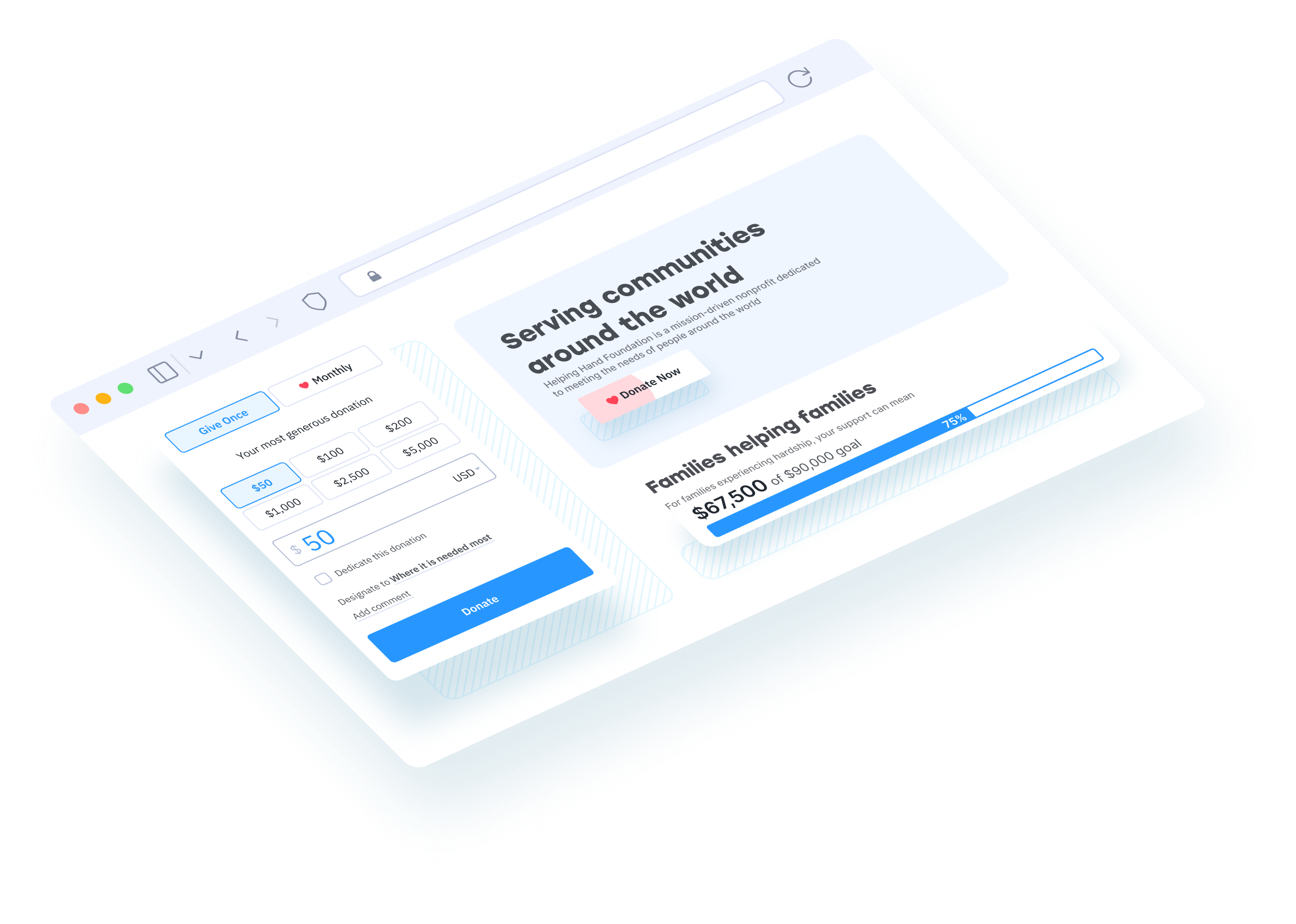 Customizable UI Elements For Digital Fundraising