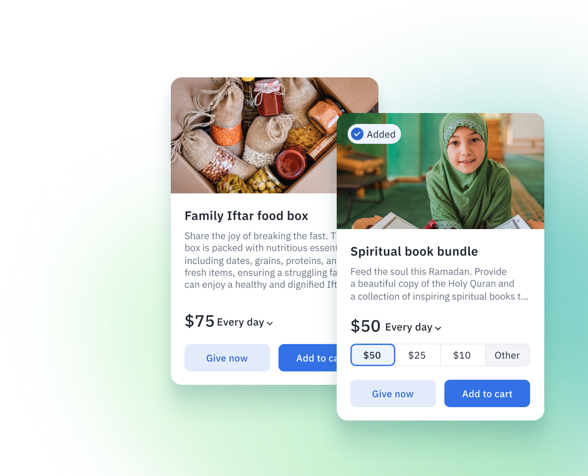 Purposeful giving with Gift Cart