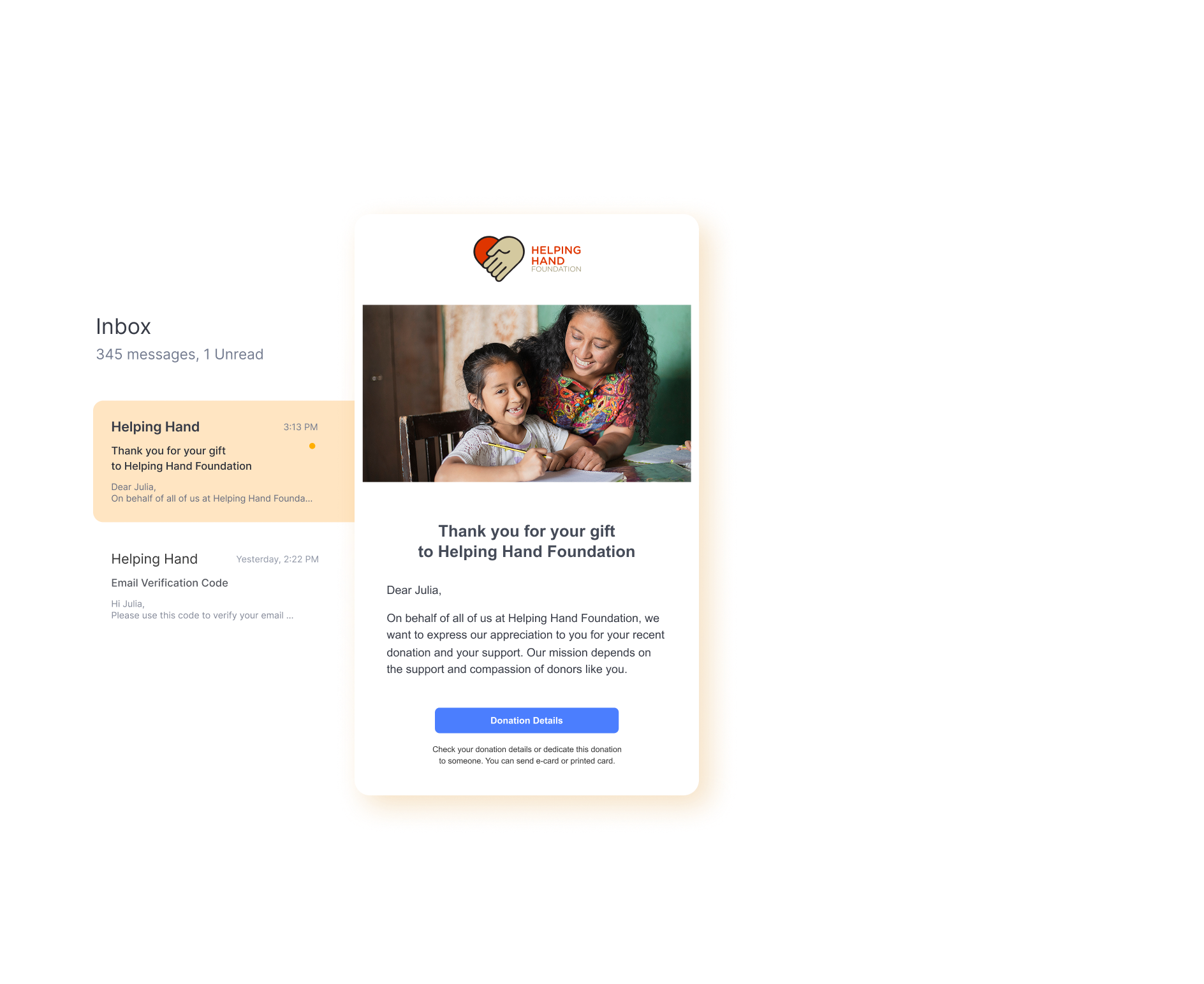 Professional automatic emails